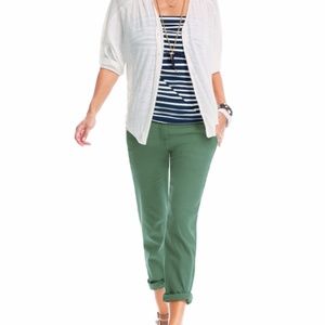 Cabi Coastal Crop Pants Green Size 8